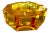 Mid-Century Moser Crystal Ashtray in Yellow/Amber Marked “Moser” For Sale