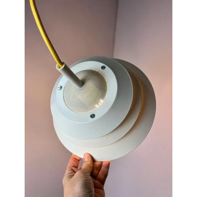 White Model 763 Hanging Lamp from Horn For Sale - Image 6 of 11