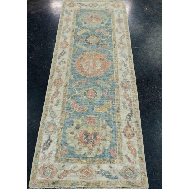 Turkish Oushak Runner Rug 2'1" x 5'11" #17277 Explore a curated collection of hallway runners, wool rugs, and handmade...