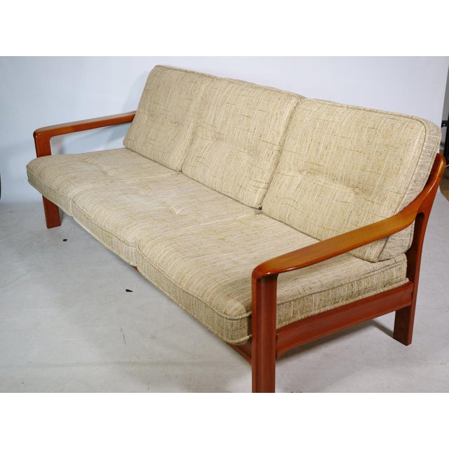 Vintage Scandinavian Teak 3-Seater Sofa, 1970s For Sale - Image 6 of 11