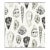 Sample - The House of Scalamandré Coquina Linen Print Fabric, Graphite For Sale