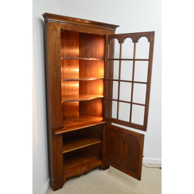 Late 20th Century Stickley Cherry Corner Cabinet For Sale - Image 5 of 10