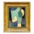Contemporary Bold Color-Block Painting in Vintage Frame For Sale