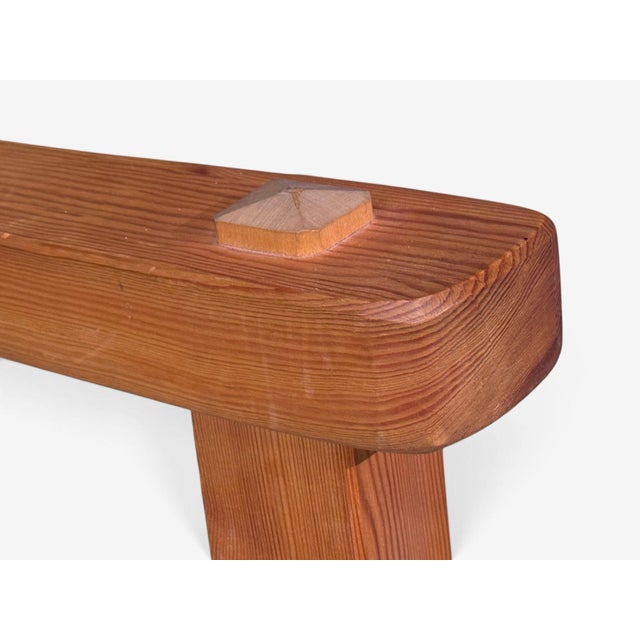 Stig Sandqvist, Brutalist Lounge Chairs, Pine, Green Fabric, Sweden, 1960s For Sale - Image 15 of 15