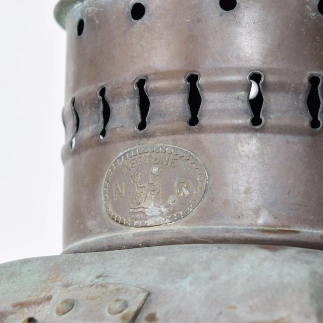 AMBIANIC presents Marine Lamp Lantern Nautical Neptune N R Brass Ship Lantern. Oil lantern constructed with solid brass...