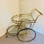 Vintage Hollywood Regency Brass & Glass Two-Tier Bar Cart For Sale In Los Angeles - Image 6 of 12