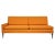 Mid-Century Modern McCobb Walnut and Brass Burnt Orange Sectional Sofa For Sale - Image 3 of 12