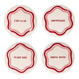 Talk of the Table Artisanal Dinner Plates - Set of 4 For Sale