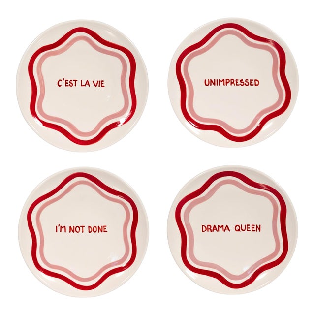 Talk of the Table Artisanal Dinner Plates - Set of 4 For Sale