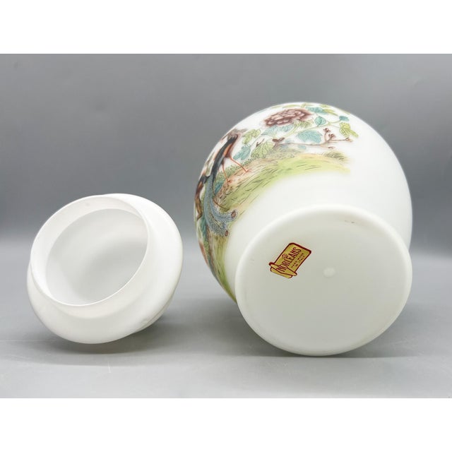 Vintage Italian White & Gold Chinoiserie Lidded Jar – Norleans - Chinoiserie, Hollywood Regency, Traditional For Sale - Image 10 of 13