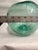 Japanese Large Japanese Antique Aqua Glass Fishing Float For Sale - Image 3 of 7