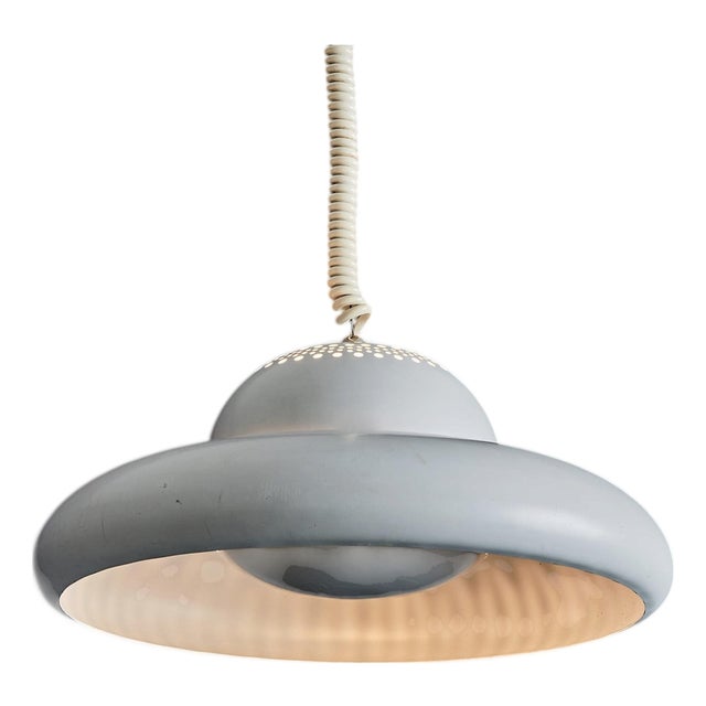 Fior di Loto Pendant in White Aluminum by Tobia Scarpa for Flos, Italy, 1963 For Sale