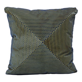 Plush Velvet Concentrical Square Feather/Down Pillow For Sale