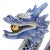 Blue And Off White Porcelain Dragon With Metallic Gold Details, Hand Painted. Clean with a dry cloth