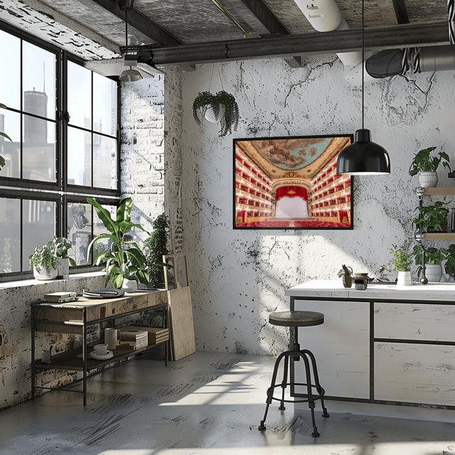 Red San Carlo Theatre, Naples, Italy 40x60 For Sale - Image 8 of 9