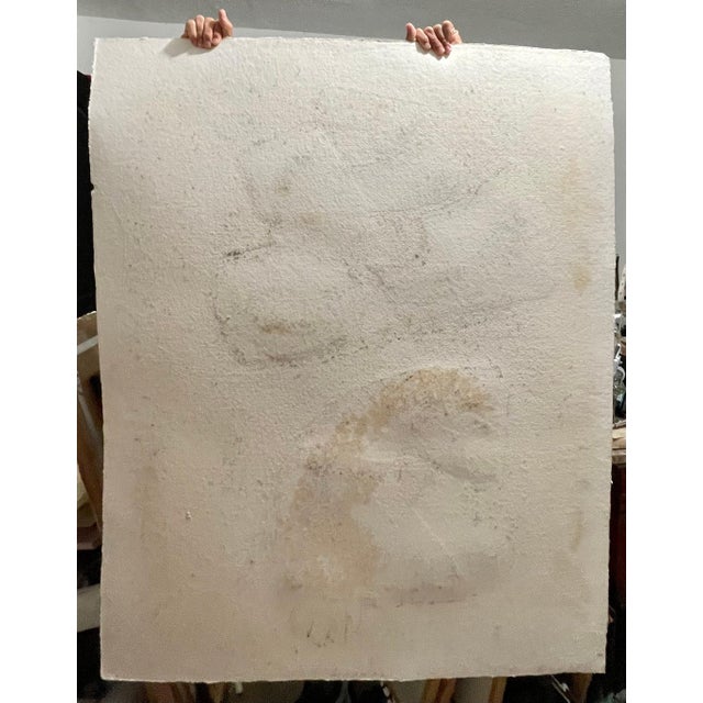 John Walker, Large 3D Cast Paper Abstract Oil Monoprint Unique Monotype Painting John Walker, 1991 For Sale - Image 9 of 18