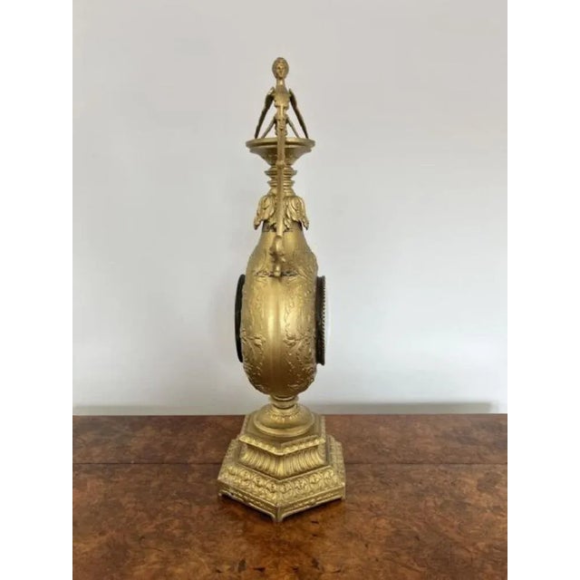 Metal Victorian French Ornate Mantle Clock, 1860s For Sale - Image 7 of 10