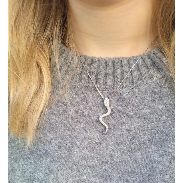 Snake Pendant Necklace from Swarovski, Austria, 2000s For Sale - Image 4 of 18