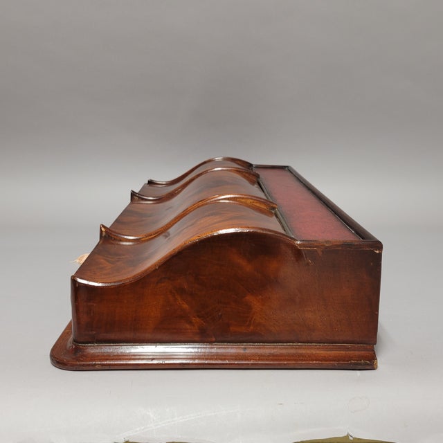 Wood Antique Gentleman's Flame Mahogany Desk or Dresser Box For Sale - Image 7 of 12