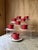 A striking and highly stylized set of 8 espresso or small coffee cups and saucers, handcrafted in the Netherlands by...