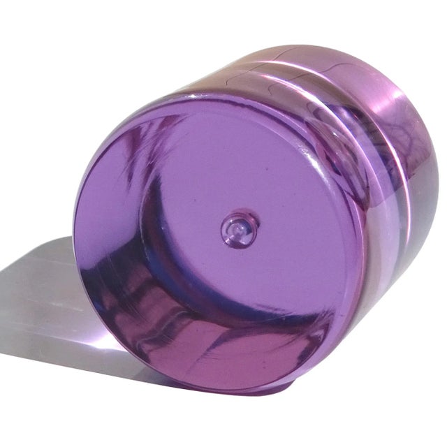 Beautiful vintage Murano hand blown Sommerso "Alexandrite" purple Italian art glass paperweight / sculpture. The piece is...