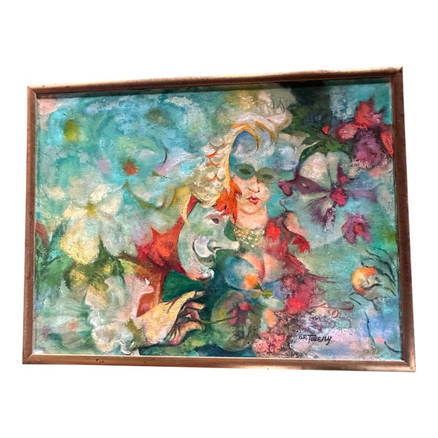 "The Couple" by Elliott Twery Original Large Oil on Canvas Painting For Sale