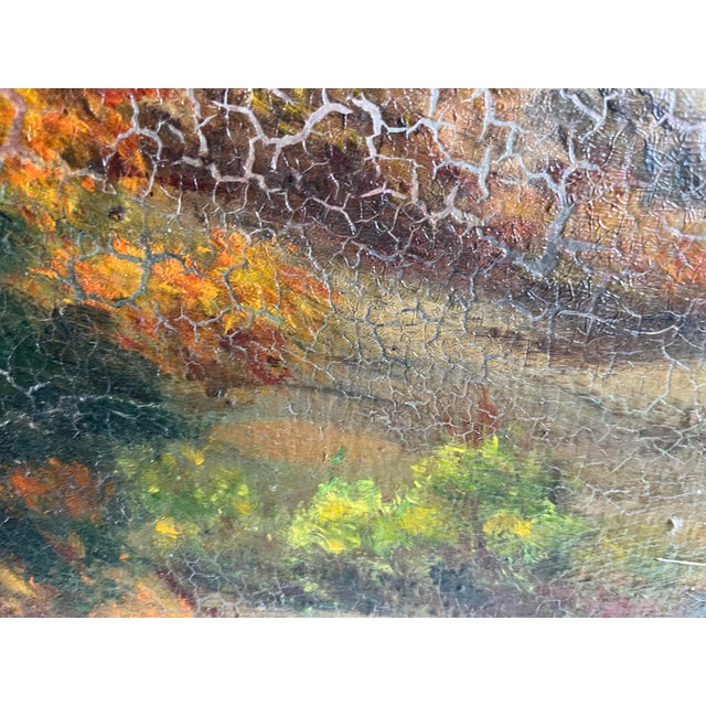 Impressionist Jasmine Decker 1953 Hudson Valley Landscape Oil on Board Painting For Sale - Image 3 of 11