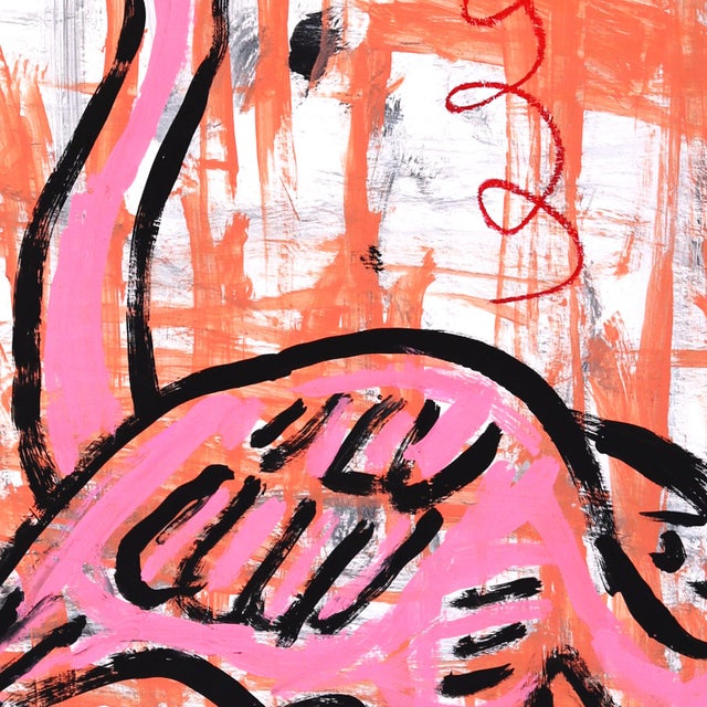 1950 Flamingo Style - Original Mid-Century Inspired Mixed Media Pop Art Acrylic Painting by Gary John For Sale In Los Angeles - Image 6 of 7