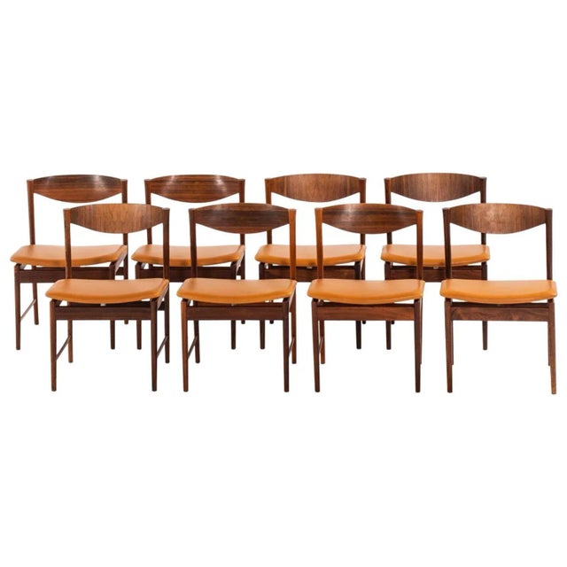 Rosewood Dining Chairs by Ib Kofod-Larsen for Seffle Möbelfabrik, Sweden, 1960s, Set of 8 For Sale - Image 11 of 11