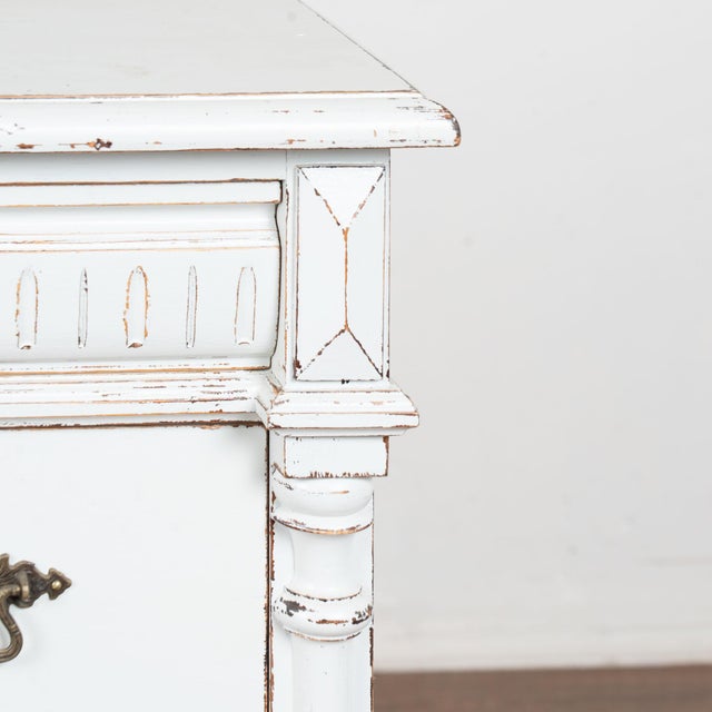 White 19th Century Swedish Pine White Chest of Four Drawers For Sale - Image 8 of 14