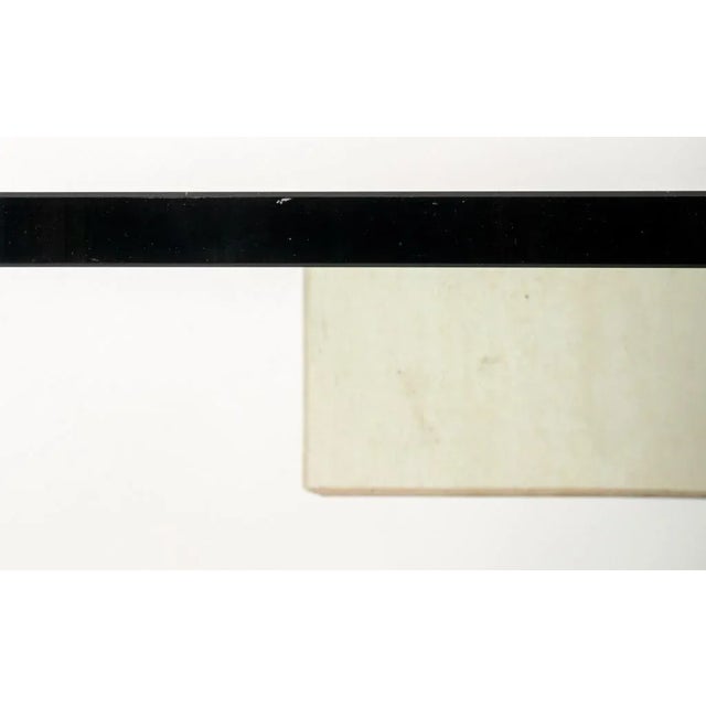 Chrome Niemeyer Style Travertine & Chrome Dining Table For Sale - Image 8 of 10