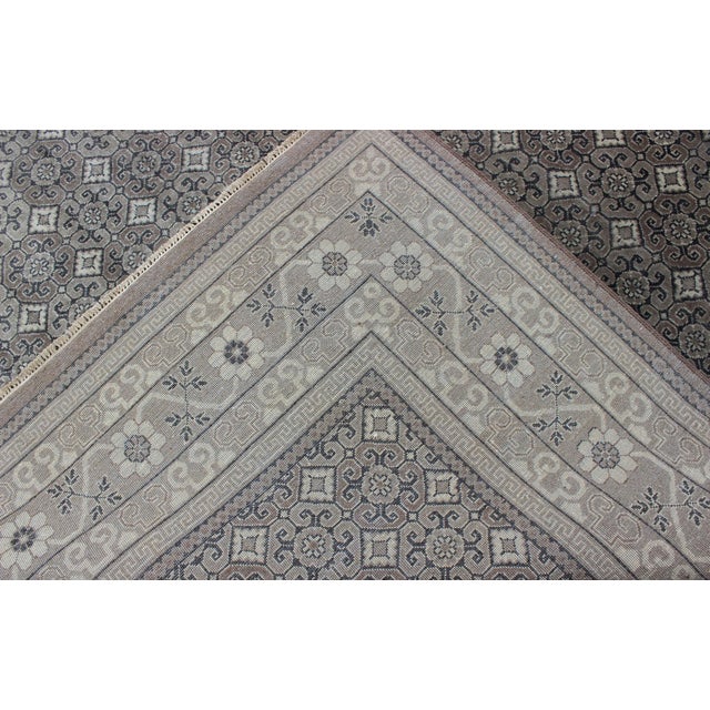 Textile Keivan Woven Arts Fine Weave Khotan Design Large Rug in Gray 9'2 X 12' For Sale - Image 7 of 7