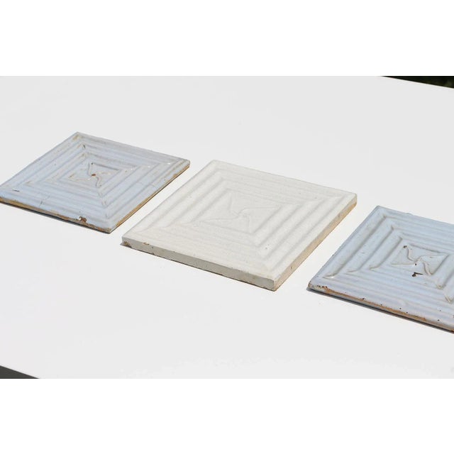 Art Deco Art Deco Tin-Glazed Pottery Tiles - Set of 3 For Sale - Image 3 of 9
