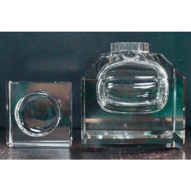 Victorian Dumpy Glass Inkwell, 1920s For Sale - Image 3 of 9