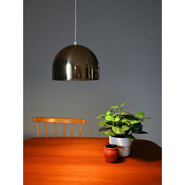 Metal Swedish Lamp in Golden Metal, 1960s For Sale - Image 7 of 7