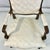 Ivory 1980s Vintage Hollywood Regency French Provincial Open Arm Bergere Side Chair, Newly Reupholstered For Sale - Image 8 of 17