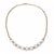 This gorgeous Estate necklace is crafted from 18k yellow and white gold. It has a polished yellow gold 2mm thick tube...