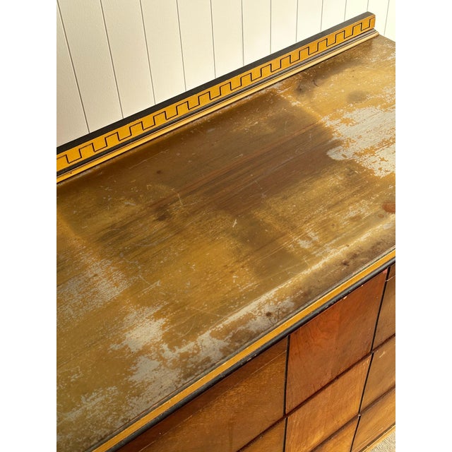 Early 20th Century Art Deco Distressed Dresser With Mirror For Sale - Image 13 of 18