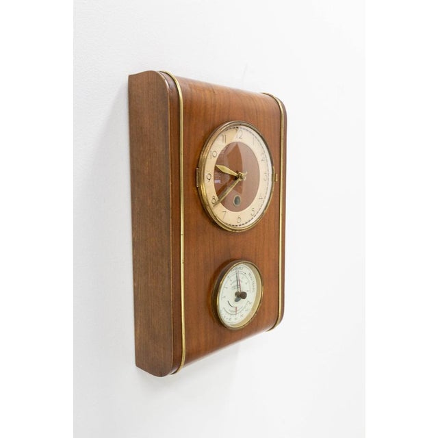 French Pendulum Clock and Aneroid Barometer, 1960 For Sale - Image 4 of 9