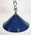 British Industrial Blue Enamel Factory Pendant Lamp, 1950s For Sale - Image 6 of 15
