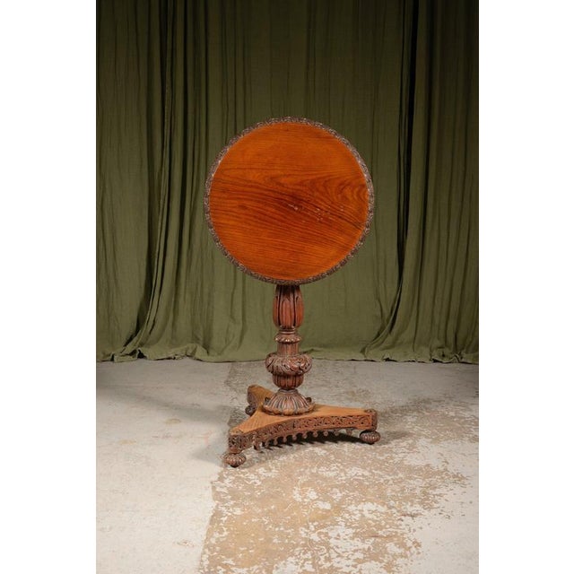 Anglo-Indian Rosewood Tilt Top Centre Table, 1860s For Sale - Image 9 of 9