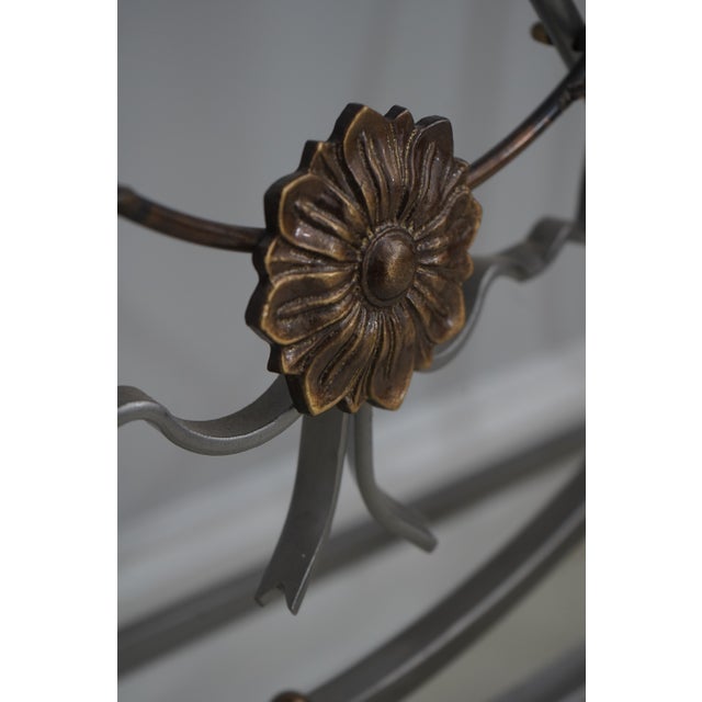 Maitland Smith French Empire Marble Top Steel Base Console Table For Sale - Image 9 of 17