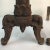 Metal Tudor Style Cast Iron Andiron Set For Sale - Image 7 of 9