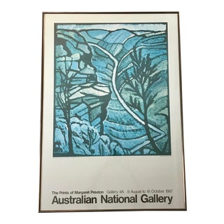 1987 Framed Margaret Preston Exhibition Poster Print For Sale