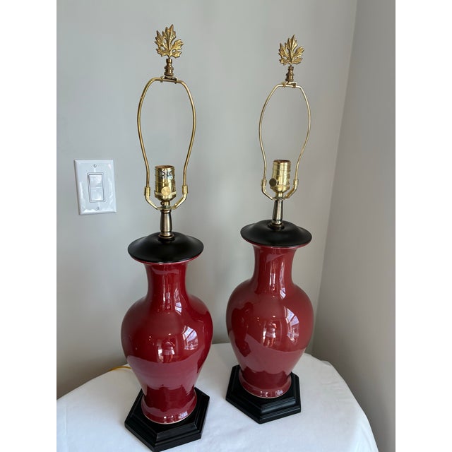 Elevate your space with this stunning pair of high-end porcelain table lamps crafted by the Oriental Accent Company....