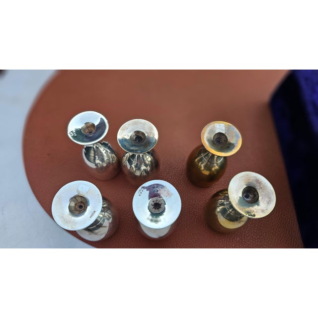 EPNS Plated Goblets in a Box, 1960s, Set of 7 For Sale - Image 6 of 8