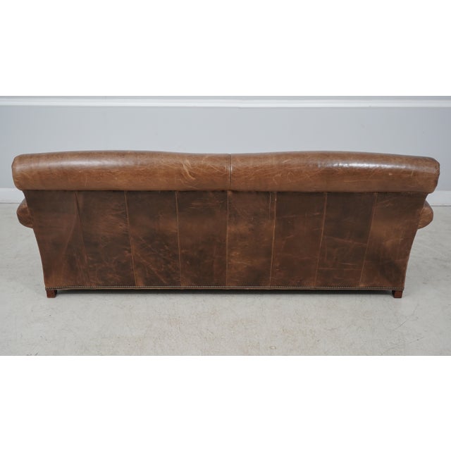 Restoration Hardware Quality Brown Leather Sofa Chairish