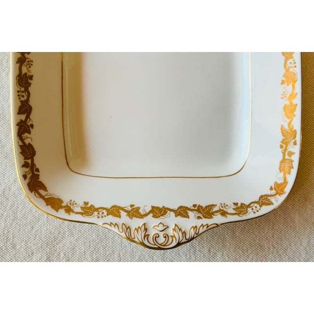1950s Wedgwood Whitehall Pattern Bone China Square Cake Plate Diplomat Provenance, 10" For Sale - Image 6 of 18