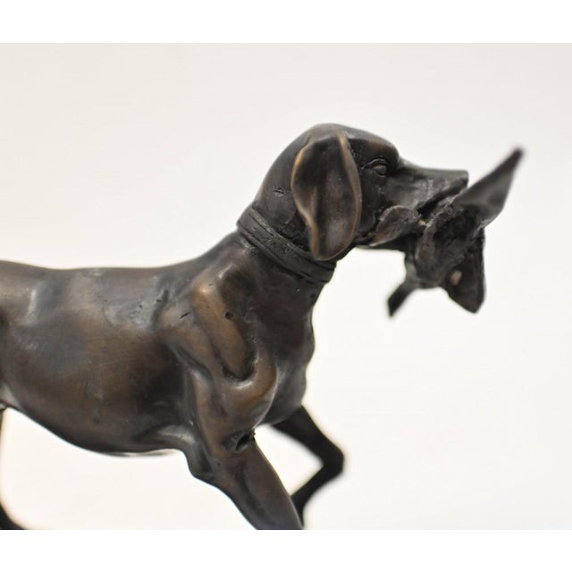 English Bronze Dog Casting Statue For Sale - Image 5 of 6