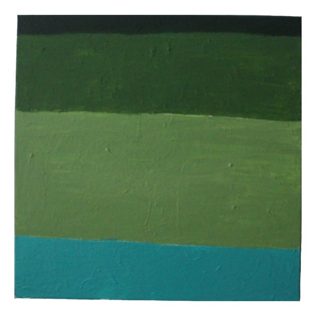 Bodasca, Minimalist Abstract Green Softness, 2026, Acrylic on Canvas For Sale